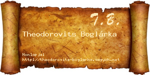 Theodorovits Boglárka névjegykártya