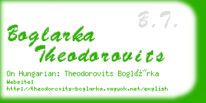 boglarka theodorovits business card